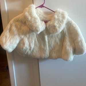 VINTAGE JUICY COUTURE 100% RABBIT FUR WHITE SHRUG SIZE MEDIUM